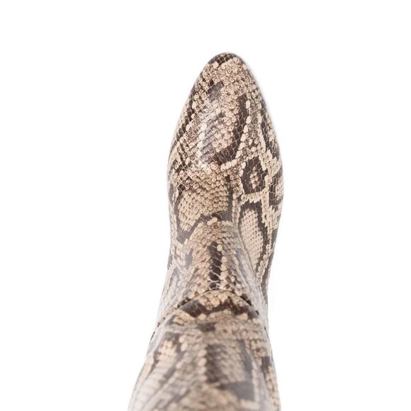 Paris Texas Python Print Boots 80mm Heel - 39.5 Naturale - Picture 5 of 5